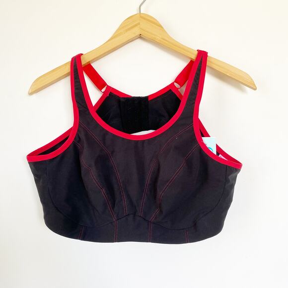 NWT Goddess Soft Cup Full Figure Sports Bra in Black Size 44C - Picture 3 of 9